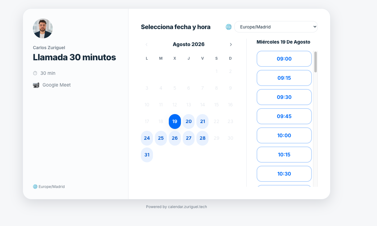 Pantalla de reserva de miagenda.click